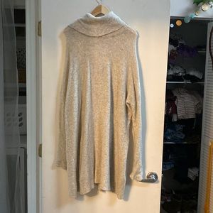 Madewell Turtleneck Sweater Dress- large, grey 🤍